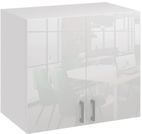 roe furniture Hängeschrank mit Geschirrtrockner 80 cm - Küchenschrank - Küchenmöbel - Küchenunterschrank - Schrank Küche - Küchenschränke Einzeln Weiß Hochglanz