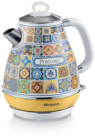 Ariete 2869 Bollitore Positano, Bollitore Elettrico, 1,7L, Infusi, the, tisane, Base cordless, Autospegnimento