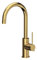 QUADRON JODIE Q LINE SLIM SteelQ, Küchenarmatur Mischbatterie 360°, Armatur Küche Edelstahl, QFix-Funktion, Farbe: Gold, Höhe: 35,5 cm, Wasserhahn für Küche, Kopfteil: Keramik, Gold-PVD-Finish