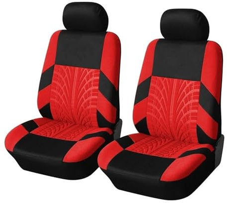 QILINGS Auto Sitzbezüge Für Opel Für Movano Für Vivaro Universal 2+1 Sitzbezüge Autositzbezüge Schutz Für Transporter/Van Universal Autoplanen Sitzbezüge Auto(RED-2Piece Front)
