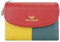 Royal Bagger Color Block RFID Portefeuilles Courts Fentes Multi-Cartes en Cuir véritable Porte-Cartes Porte-Monnaie à Trois Volets Ouverture magnétique 2053 (Rouge)