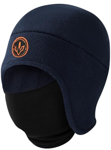 Bassdash Beanie Mütze Wintermütze 2-in-1 Mütze aus Weichem Fleece mit Skimasken Ohrenklappe Angel und Jagd Mütze für Herren und Damen bei Kaltem Wetter