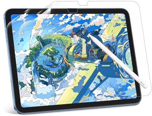 [2 Piezas] Protector Pantalla Efecto Papel para iPad (A16) 11ª/10ª Generación 2025/2022 (10,9 Pulgadas),Screen Protector Mate en Papel Pet Antirreflejo/Antihuellas, Escribe y Dibuja Perfectamente