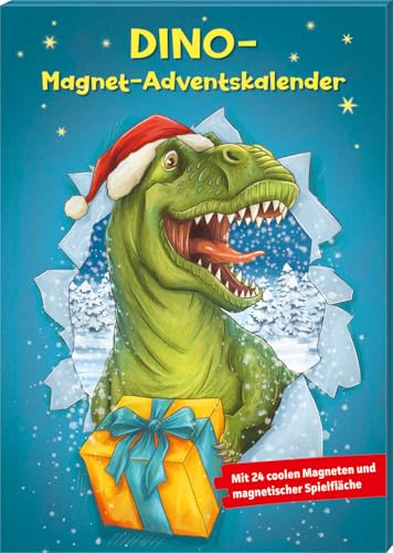 Dino-Magnet-Adventskalender: Mit 24 coolen Magneten und magnetischer Spielfläche