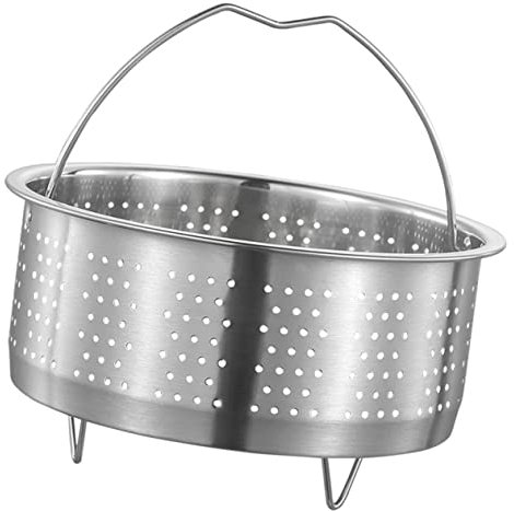 Hoement Contenitore Per Cottura a Vapore in Acciaio Vaporiera e Manico Per Cucinare Verdure Gnocchi e Pesce