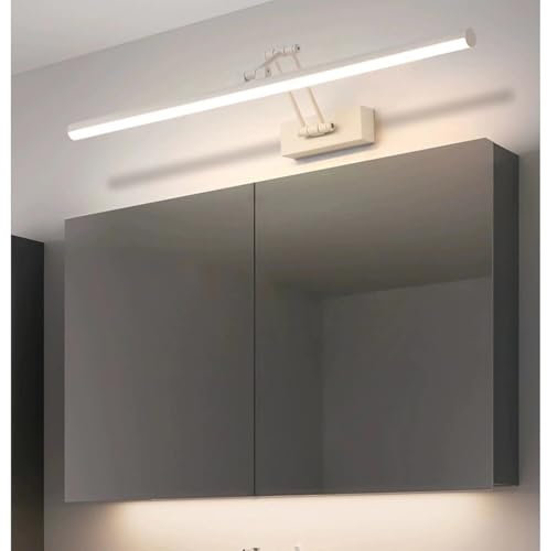 RUIFANLT LED Spiegellampe Badezimmer 100cm - Rotation Badezimmer Spiegel Lampe Weiß 20W Spiegelleuchte, Bad Lampe über Spiegel 3 Farbwechsel LED Badezimmer Spiegel Lichter Wandleuchte für Badschrank