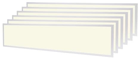 Ledvion - 6X Panneau LED, 120x30, 36W, 3000K, UGR <22, 100lm/W, Luminaire encastré inclus, Garantie 3 ans