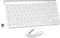 cimetech Ensemble Clavier et Souris sans Fil Silencieux, 2,4G Récepteur USB, AZERTY Mini Clavier Slim Compacte Portable et Moderne pour PC/Ordinateur Portable/Ordinateur de Bureau - Blanc