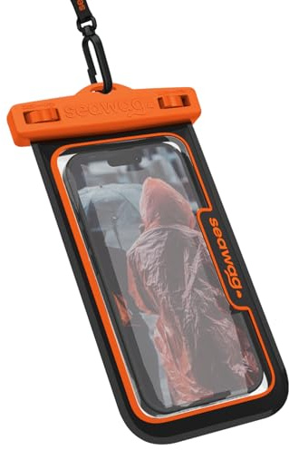 SEAWAG Wasserdichte Schutzhülle für Smartphone, Universalgröße, Orange