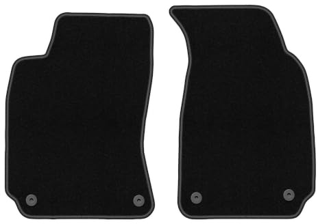 Velours-Fußmatten vorne passend für Volkswagen Passat B5 FL 2000-2005 | passend für Limousine/Kombi/Variant; dünner Velours-Teppich (Polypropylen), ca. 4 mm