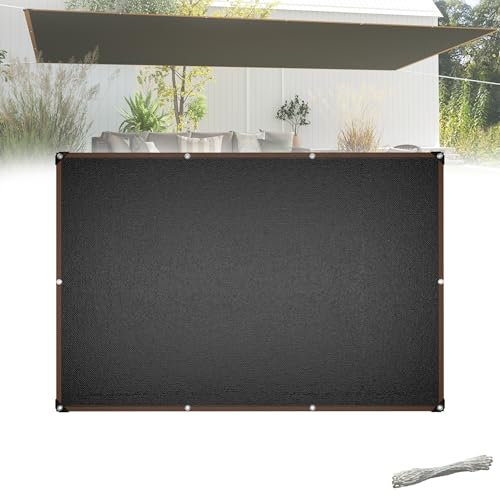 YRHome Sonnensegel 2x3m Rechteckig UV-Schutz 95% Winddurchlässig Robust für Garten Terrasse Balkon aus reißfestem HDPE mit 12m Seilen Anthrazit