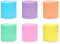 Set 6 Kreppbänder Kreppband Papier Rolle 10 Meter Breite 5cm Krepppapier Deko Party Hochzeit Feier Geburtstag DIY Luftschlangen Crepe Streamer Pastell-Regenbogen