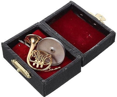 ULTECHNOVO 1Satz Horn Modell Exquisites Horninstrument für Heimdekoration oder Sammlung mit Schwarzem Etui