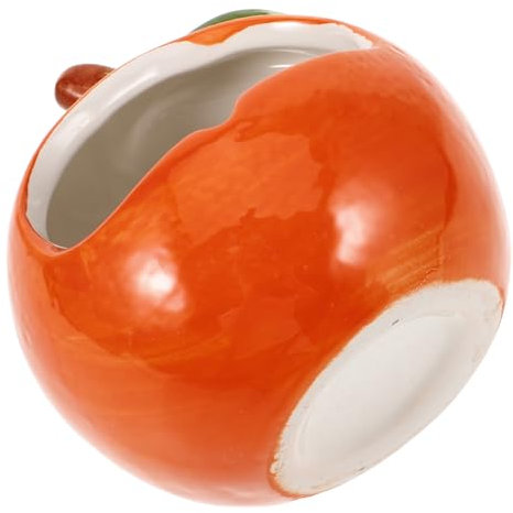 Luxshiny Pot de Fleurs Résine Orange Forme de Citrus Décoration Moderne pour Plantes pour Intérieur et Extérieur Accessoire Chic pour Maison