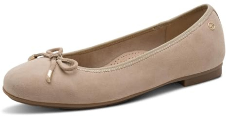 Tamaris Comfort Damen Ballerina BEIGE Suede 39