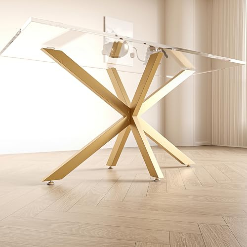 FUSHIAIPTC Base de table de salle à manger de 71,1 cm, pieds de table robustes capacité de charge de 453,6 kg, pieds de bureau industriels en métal pour dessus ronds et ovales, compatible avec verre