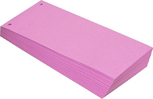 Büroring BüroLine Trennstreifen rosa 10,5x24cm, 190g/qm Karton, geloc , 660578