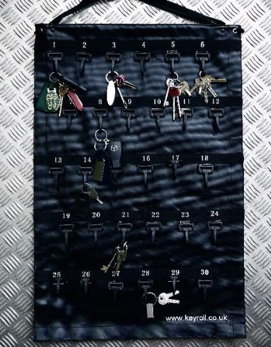 Keyroll Portable Key case Holder with Secure Hooks roll up to Safely Store Keys
