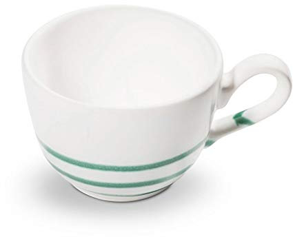 GMUNDNER KERAMIK Kaffeetasse glatt Füllmenge : 0.19 Liter Pur Geflammt Grün Geschirr, handgemacht in Österreich