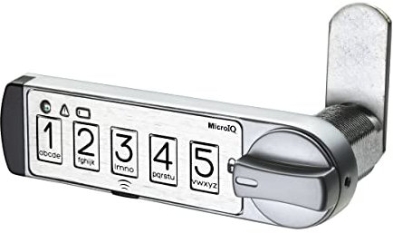 MicroIQ Serratura elettronica a camma (cromo satinato)