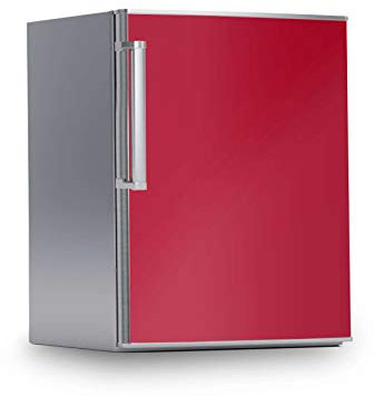 Kühlschrank Wandtattoo I Dekoraufkleber für Kühlschranktür - Klebefolie Sticker selbstklebend I Klebefolie Küche - Farbe: Rot Dark