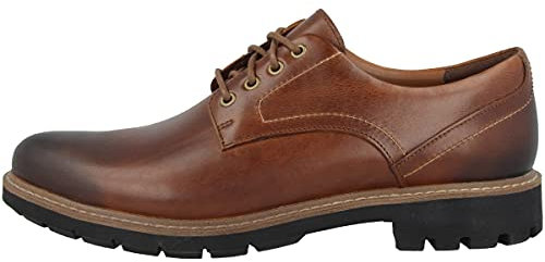 Clarks Men's Batcombe Hall Derbys, Brown Dark Tan Lea, 10 UK