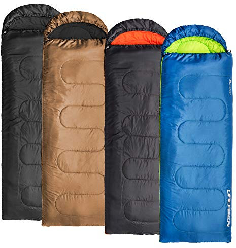 meteor Schlafsack Dreamer PRO Deckenschlafsack Sommerschlafsack Reiseschlafsack Campingdecke Camping Mumienschlafsack (Blau, Rechts)