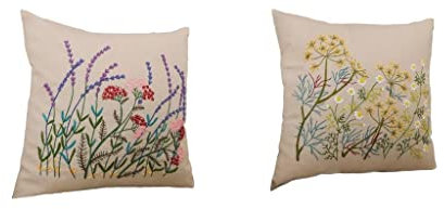 F Fityle 2 Set Stick DIY Stickerei bezug mit Blumenmuster für Anfänger schneidern