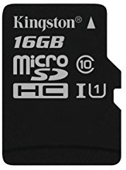 Kingston Canvas Select (SDCS/16GBSP) MicroSD Class 10 UHS-I Speeds Up to 80 MB/s Read (Card only) - Bring Your HD Videos to Life