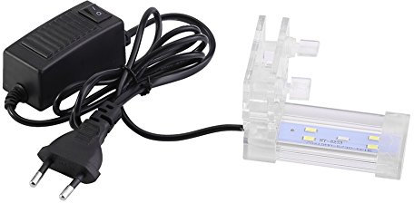 Lampe à Pince réglable éclairage réservoir Aquarium de Poisson Bras Doux en Verre Lumières Prise LED Lumière Lampe Plantez Éclairage avec Clip pour Fish Tank Aquarium Décoration EU Plug(080#1)