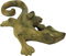 GURU SHOP Kleine Deko Figur, Holzfigur, Tierfigur Gecko - Modell 4, Braun, 2x13x7 cm, Tierfiguren