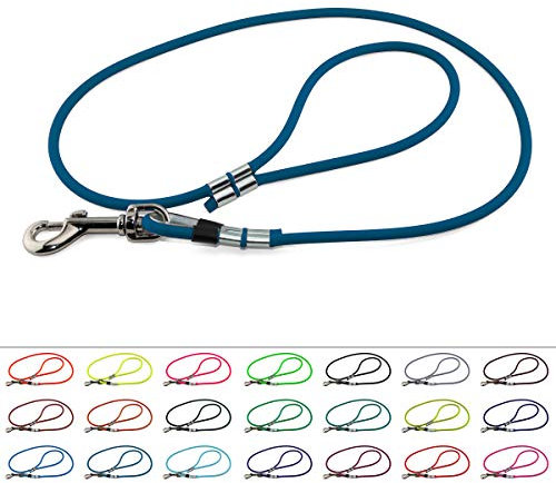 LENNIE BioThane Führleine, rund, Ø 6 mm, 1,5m lang, mit Handschlaufe, Lagune