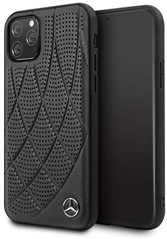 Mercedes Schutzhülle für iPhone 11 Pro, perforiert, Schwarz