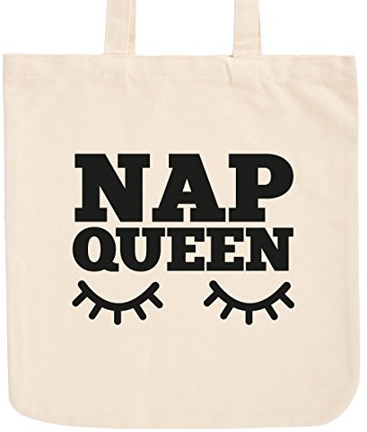 JUNIWORDS Jutebeutel, Pastellfarben, Nap Queen, Tasche: Natur, Schrift: Schwarz