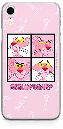 Original und Offiziell lizenziertes Pink Panther Handyhülle für iPhone XR, case Rosa Panther, Hülle, Case, Cover aus Kunststoff TPU-Silikon, schützt vor Stößen und Kratzern