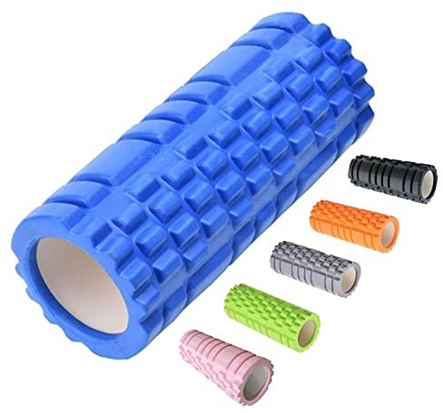Feelino limity Fitnessrolle BLAU Faszienrolle Yogarolle Massagerolle aus Kunststoff ca. 14 x 33 cm