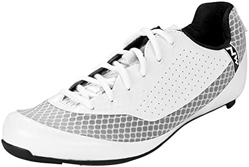Northwave Mistral Rennradschuhe, Fahrradschuhe, Radschuhe, Weiß 45