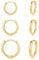 CERSLIMO Creolen Silber 925 & Gold Damen Herren, Klein Creolen Gold Set (8mm/10mm/12mm) Zierliche Knorpel Tragus Helix Schlafen Ohrringe