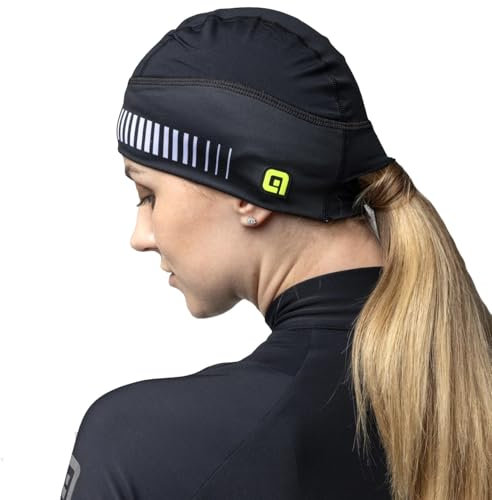 Alé Cycling Unisex Klima Unterhelm Schlägerhaube, schwarz/weiß, M