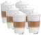 Vitrea 6er Set Latte Macchiato/Kaffee-Gläser - 370ml, 6 Glas Trinkhalme 23 cm, 1 Bürste (6 Mattila 390ml)