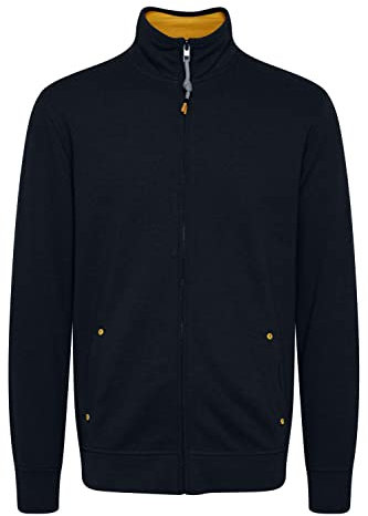 !Solid Karim Herren Sweatjacke Cardigan Jacke mit Stehkragen aus 100% Baumwolle, Größe:M, Farbe:Insignia Blue (194010)
