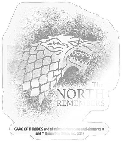 Spreadshirt Game Of Thrones The North Remembers Spruch Sticker, max. 10 x 10 cm, 10 x 10 cm, Transparent glänzend