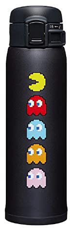 Zojirushi SM-SHE48PABA PAC-MAN Mug en acier inoxydable, 473 ml, noir