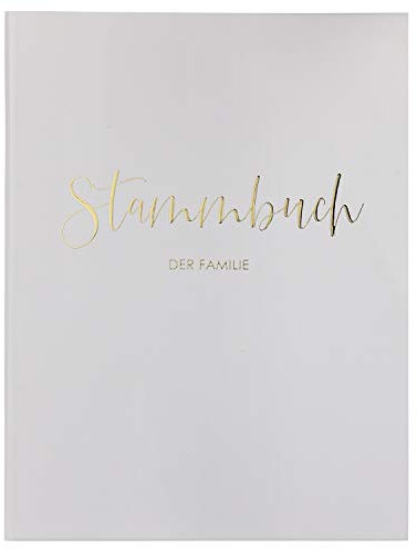 DeinWeddingshop Stammbuch der Familie, personalisiert - Familienstammbuch Hochzeit Standesamt - Deluxe Serie - Hardcover (weiß Weiss Pure White) (DIN A4, PERSONALISIERT)