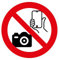 Aufkleber Verbotszeichen „Fotografieren mit Handy/Kamera verboten“ Datenschutz Hinweis Folie ähnl. ISO 7010 | Ø 5-30 cm Made in Germany, Größe: Ø30 cm