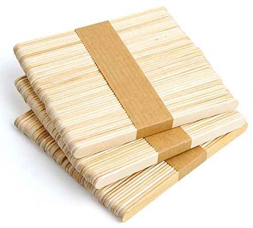 SULOLI Lollipop Sticks,150PCS Lolly Sticks for Craft Wooden Popsicle Sticks Thick Craft Sticks Ice Cream Sticks