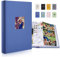 Fotoalbum Einsteckalbum 10x15 300 Fotos, Leinen Fotoalbum zum Einstecken 10x15, Die Memo-Einsteckalben (Blau)