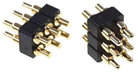 Yhloubb 2PCS Frühling Belastete Pogo Pin Verbinder 6-Position 2x3 Pitch 2.54mm Gitter-Doppelte Reihen 7.0mm Höhe Durch Löcher PCB DIP Stecker