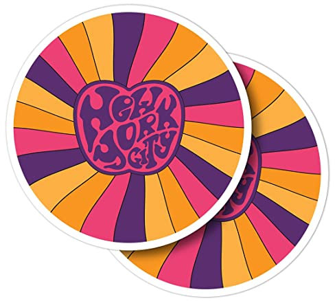 Vinyl-Aufkleber, rund, 10 cm, New York, Apple NYC, USA, für Laptops, Tablets, Gepäck, Scrapbooking, Kühlschränke #58618