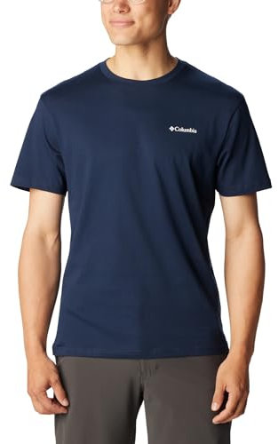Columbia CSC Basic Logo Short Sleeve, Camiseta De Manga Corta para Hombre, Collegiate Navy/LC CSC Graphic, Talla M